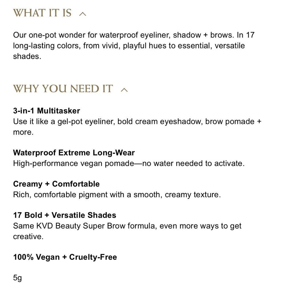 🌻2/$20 KVD Roxy Purple - bright grape
Super Pomade Eyeliner Shadow
Brow New - Picture 7 of 9